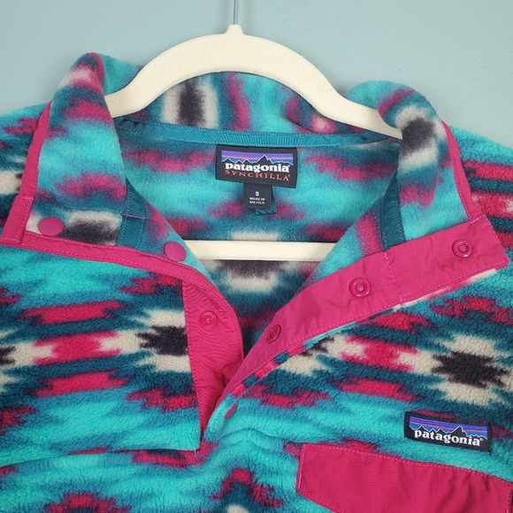 Patagonia Synchilla Wild Desert Snap-T Fleece Aztec Southwestern Pullover Small - Picture 3 of 8